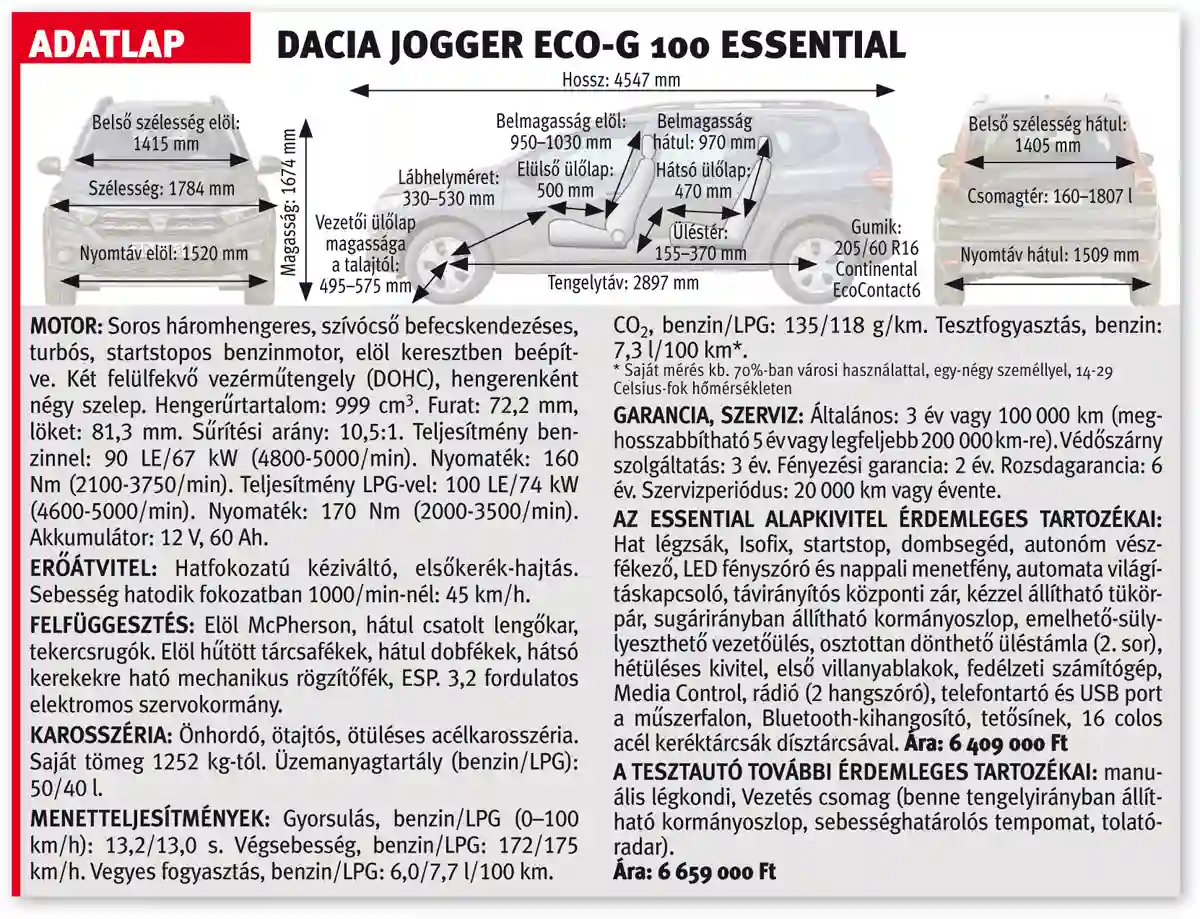 DACIA JOGGER ECO-G 100 ESSENTIAL