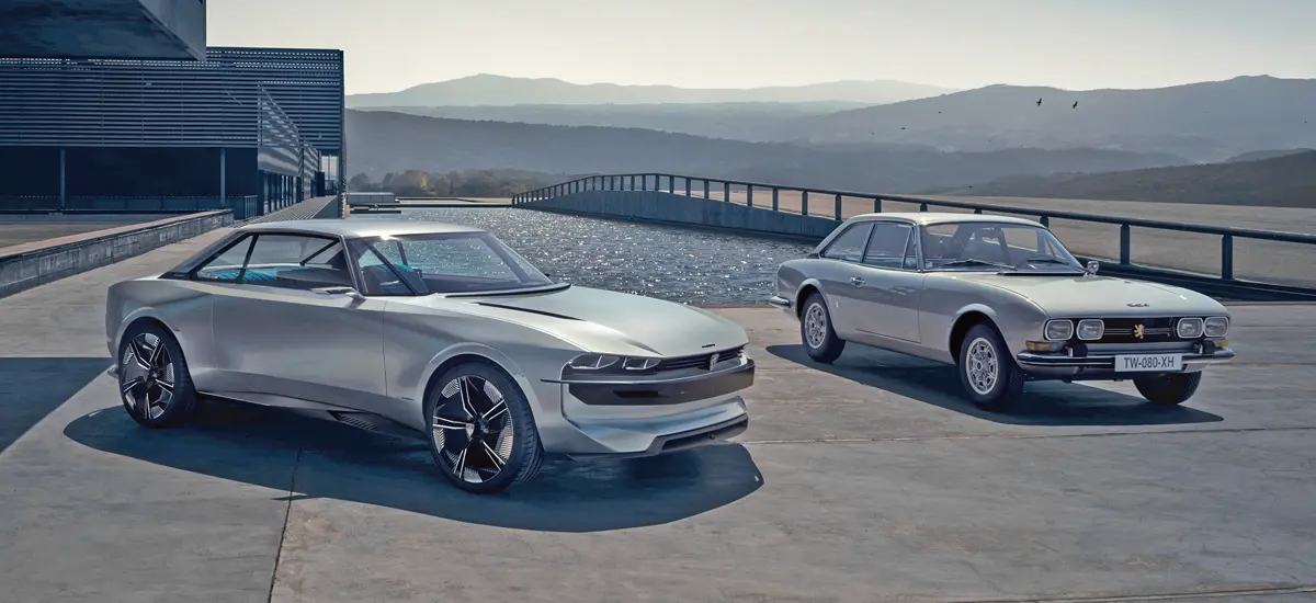 Múlt és jelen: az e-Legend az 504 Coupe előtt tiszteleg, ám belátható időn belül nem lesz belőle utcai modell