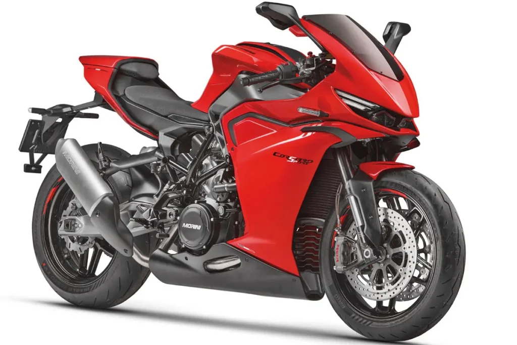 Motor Morini Corsaro Sport – ülés­magassága 840 mm, a kereke 17 colos