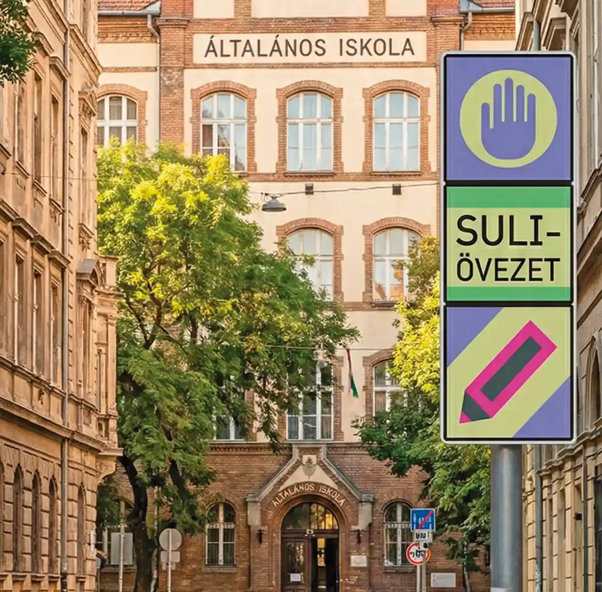 Új tábla a tervezetben a suli és az ovi-övezet