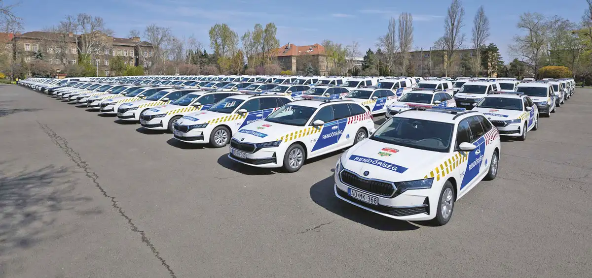 A Skoda Octavia a rendőrségi autópark legnagyobb darabszámú típusa