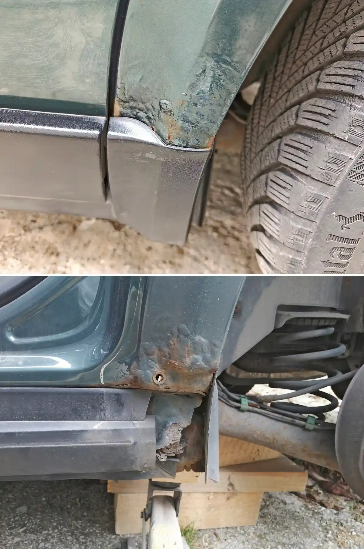 A bal hátsó ív töve nem nézett jól ki, de a végeredmény így is megdöbbentő